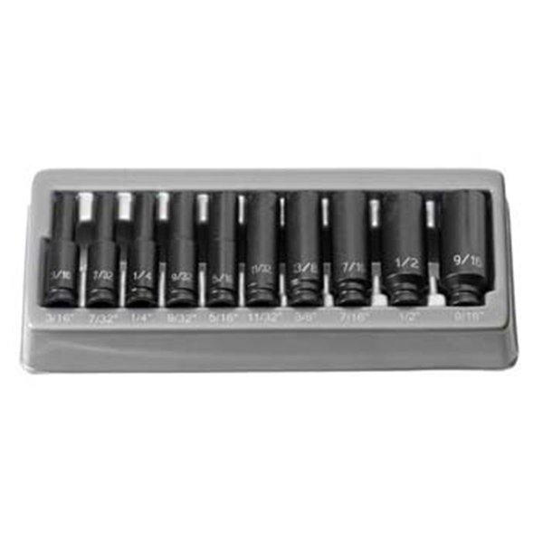 Grey Pneumatic Grey Pneumatic Corp. GY9710D .25 in. Surface Drive 10 Piece Deep Set GY9710D